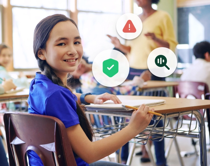 Photo of a student at desk