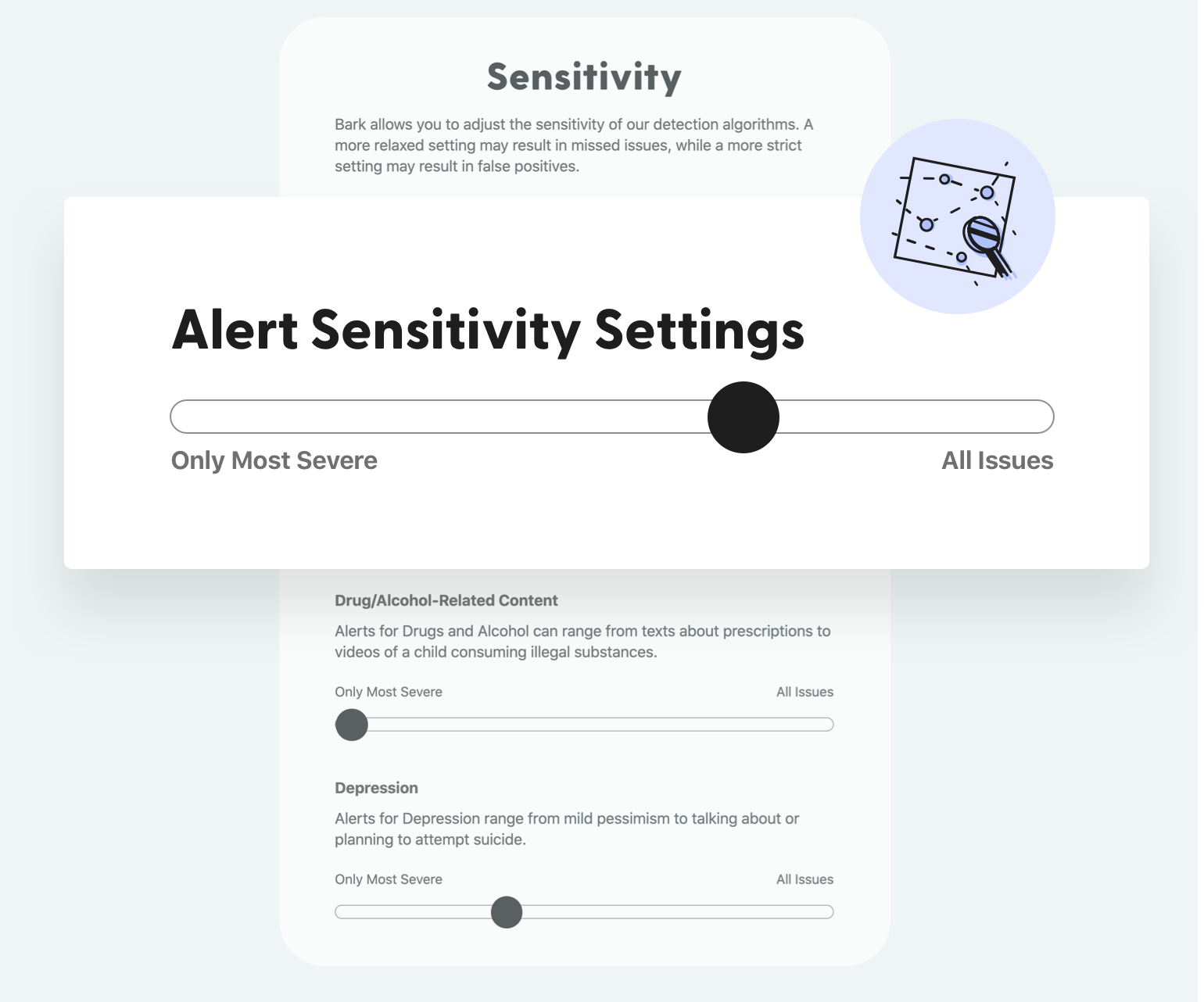 Illustration of a sensitivity settings slider