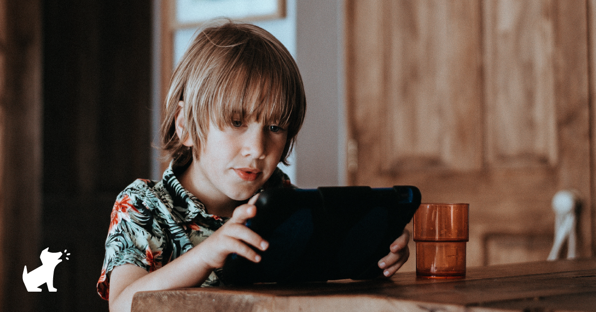 YouTube Videos A photo of a child looking at a tablet screen