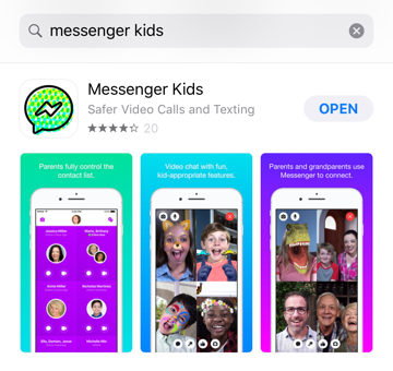 messenger kids login
