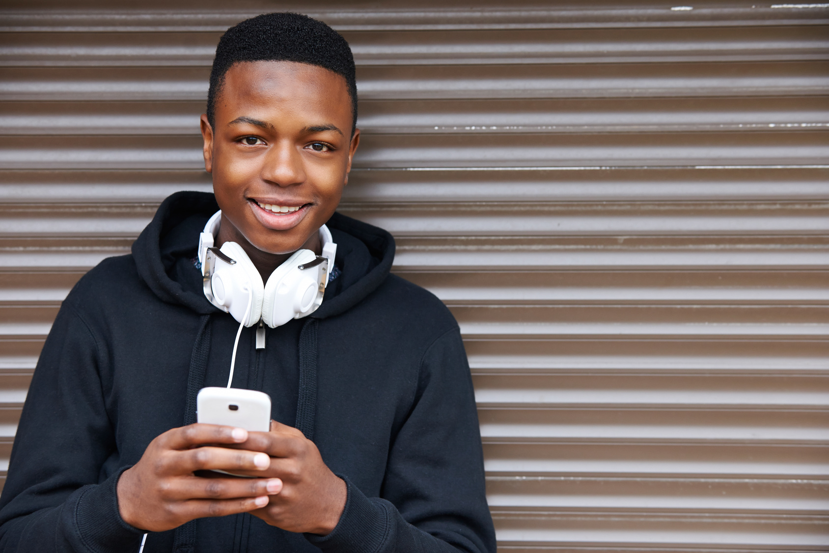 young man on smartphone