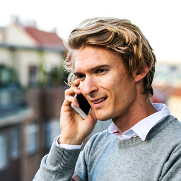 man on phone