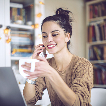 woman on the phone