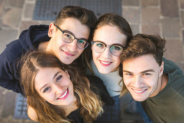 teenagers smiling