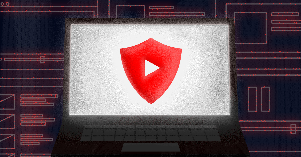 YouTube logo on a glowing screen YouTube logo on a glowing screen