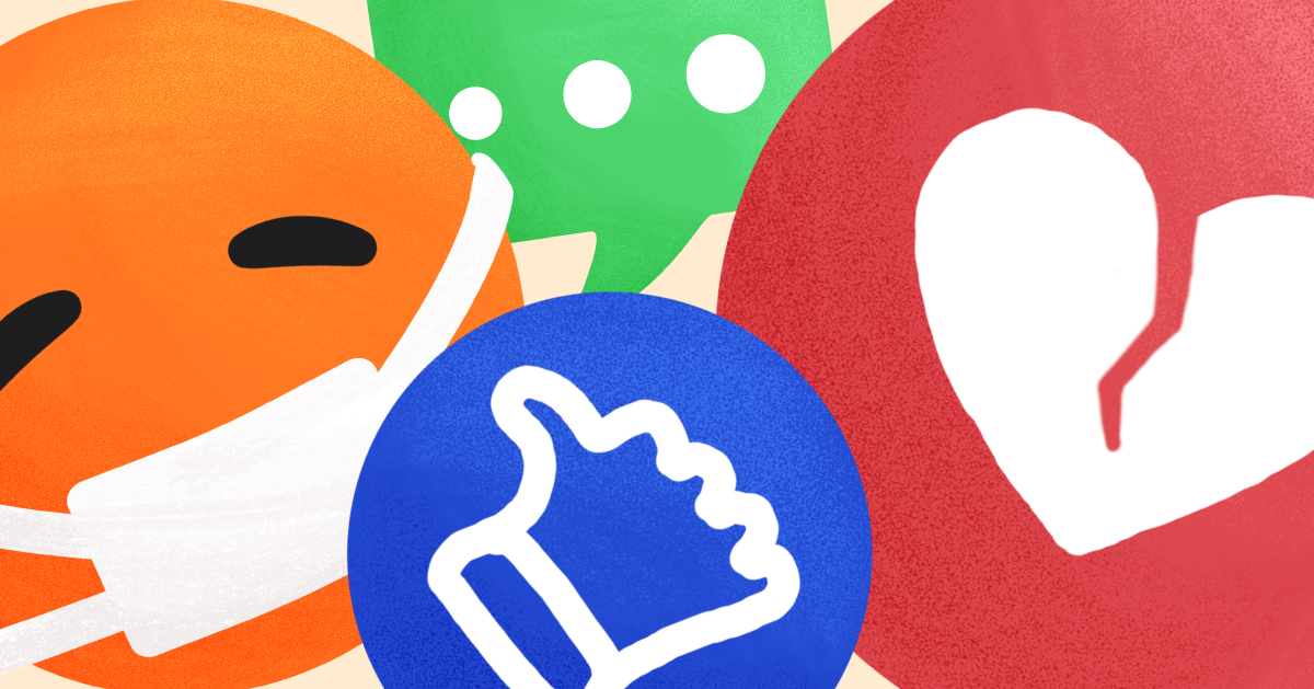 Anxiety in Teens Various multicolored emojis