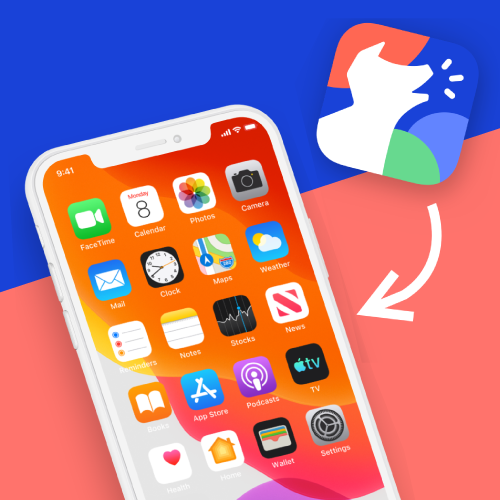 A smartphone home screen with the Bark Kids app icon beside it