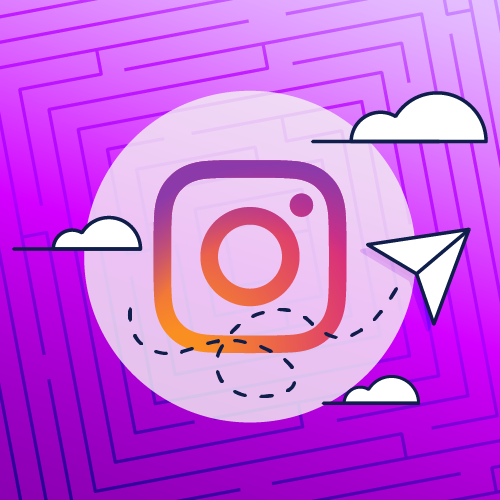 Instagram logo with purple background