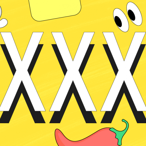 xxx on yellow background