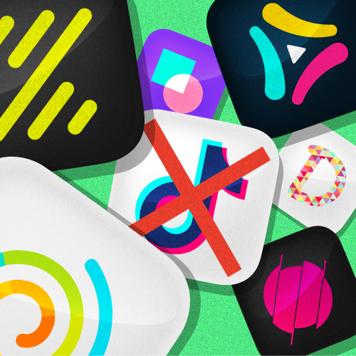 The TikTok logo in the middle of a number of alternative apps