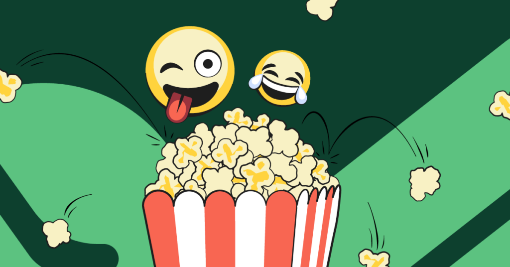 funny emojis and popcorn image family movies on netflix