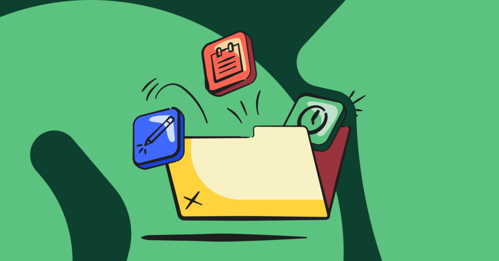 Organizational apps in a folder