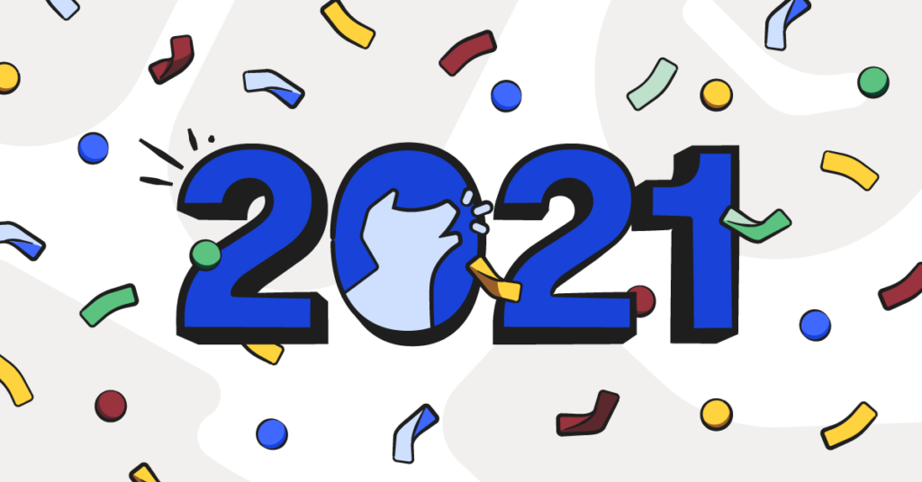 Bark 2021 logo with confetti