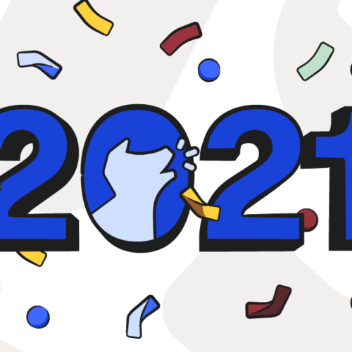 Bark 2021 logo with confetti