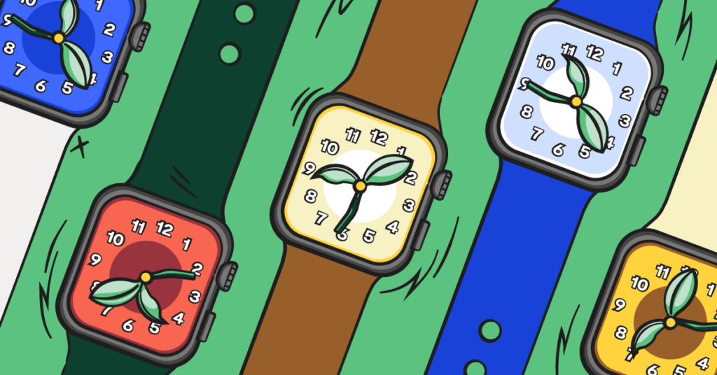 Illustrated watches for healthy screen time limits