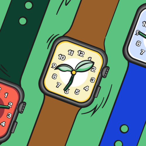 Illustrated watches for healthy screen time limits