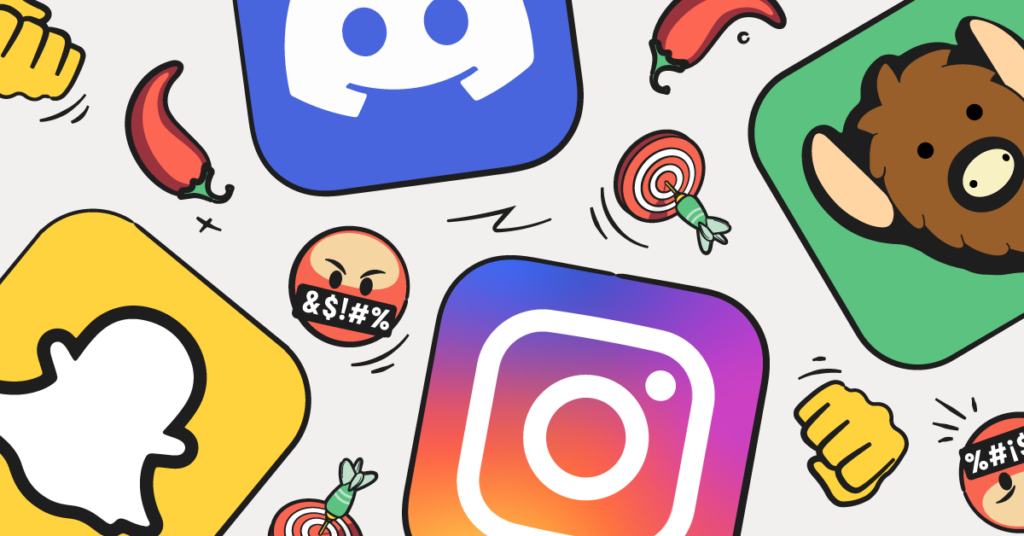 Dangerous apps for kids icons