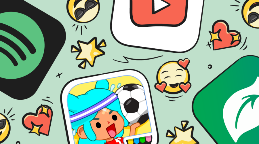 Best apps for kids — illustrations of icons