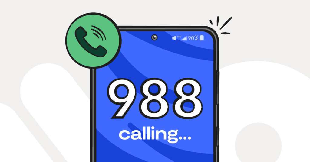 988 on phone suicide hotline