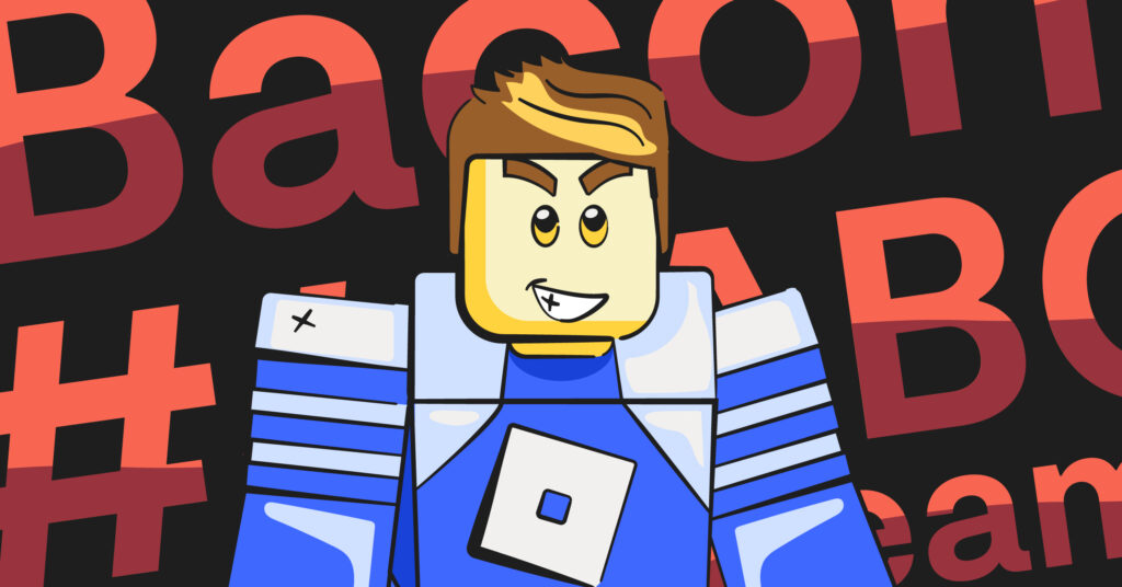 graphic of roblox slang with lego-type character