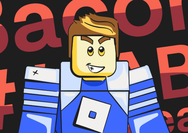 graphic of roblox slang with lego-type character