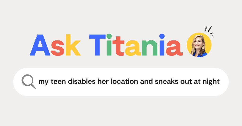 Ask Titania logo with search query