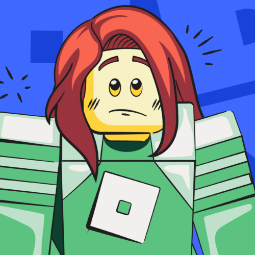 roblox character with frowning expression