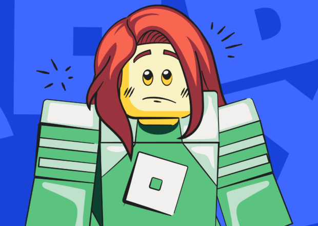 roblox character with frowning expression