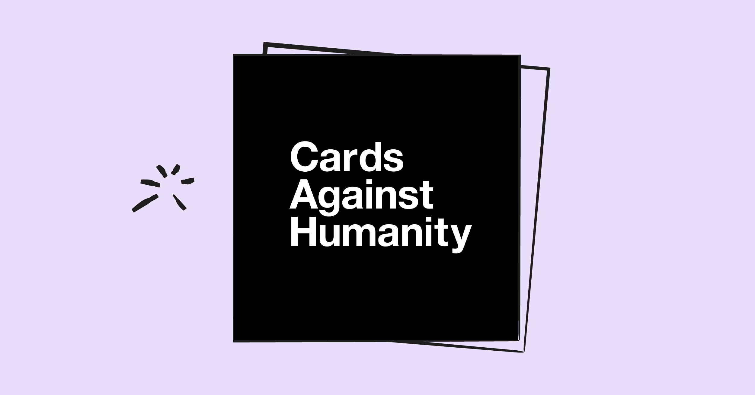 cards against humanity logo on purple background