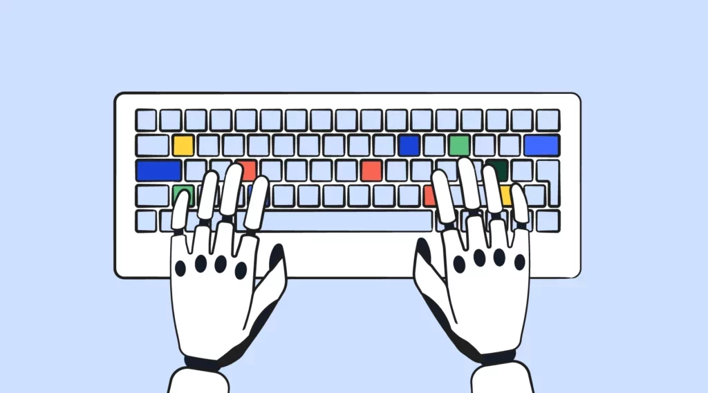 typing with 2 fingers clipart