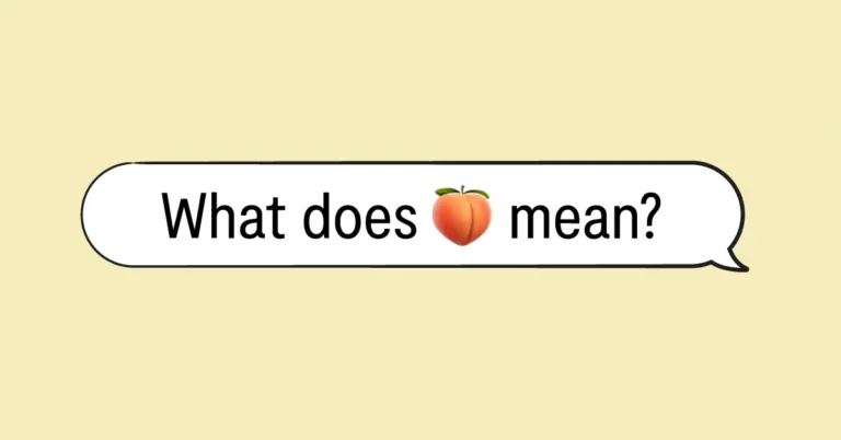 "what does 🍑 mean?" in speech bubble