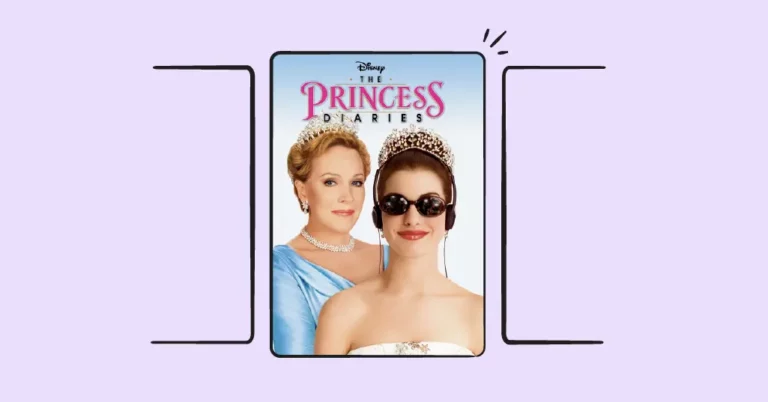 princess diaries movie poster with purple background