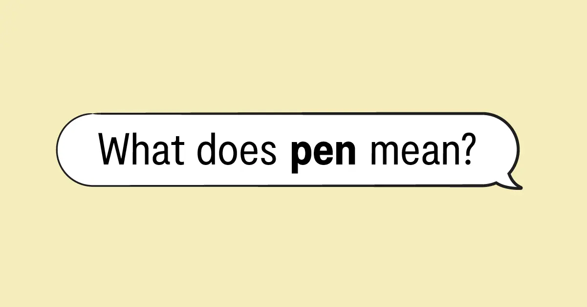 Pen Meaning, Examples & More