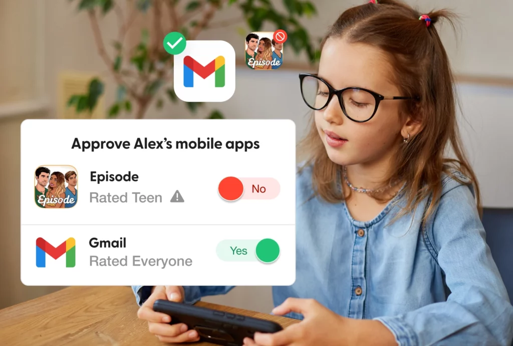 Approve apps on your kid's phone