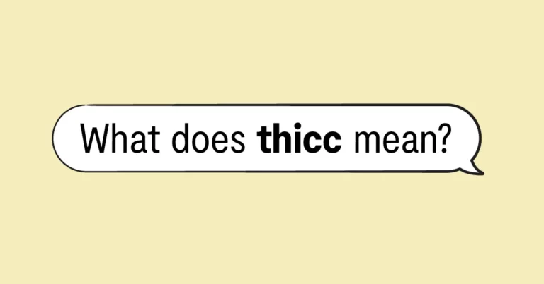 "what does thicc mean?" in a speech bubble