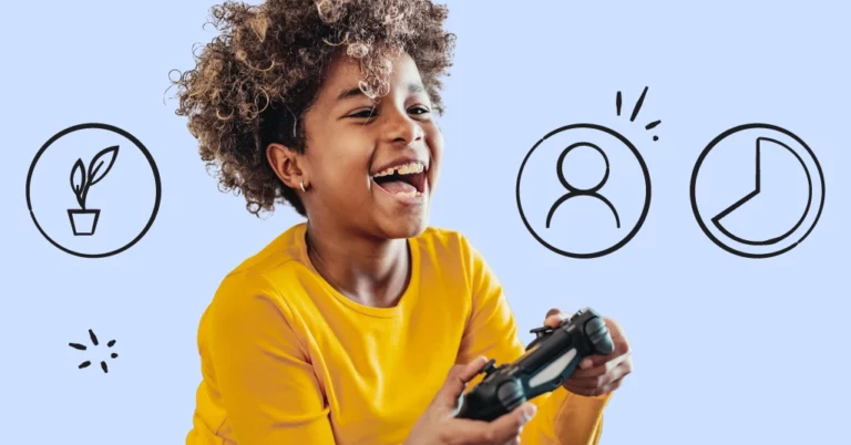 young kid with video game controller