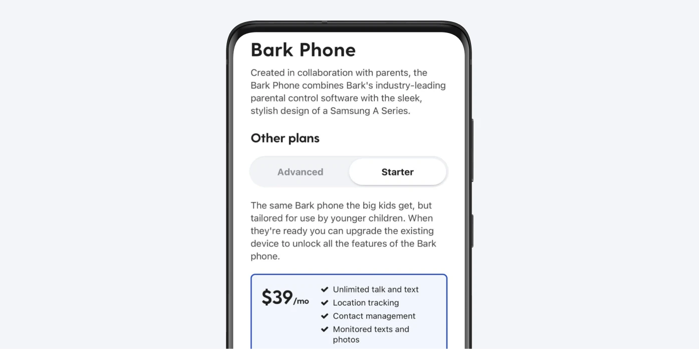 Bark Phone Starter Plan Bark