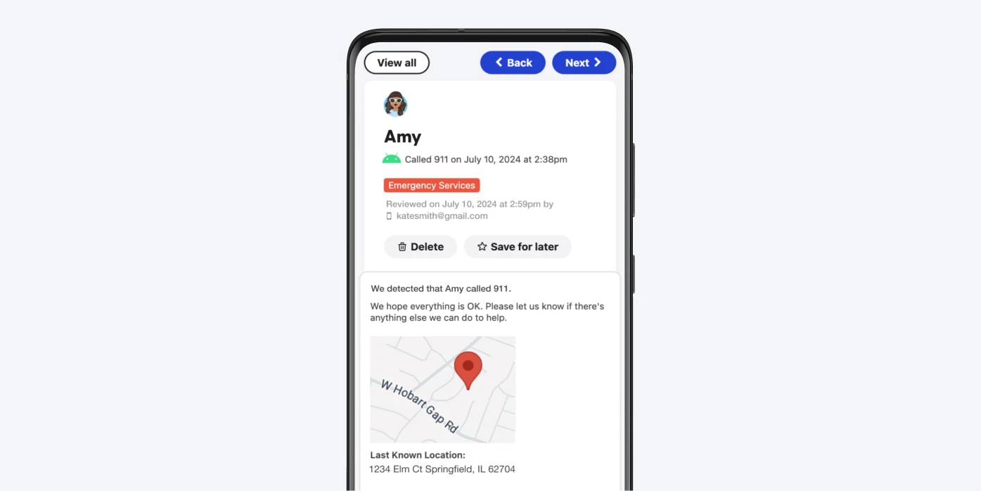 Location Details for 911 Alerts | Bark