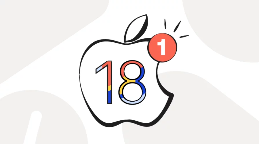 apple logo with number 18