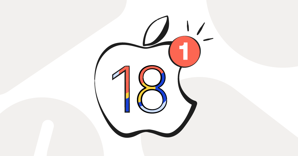 apple logo with number 18