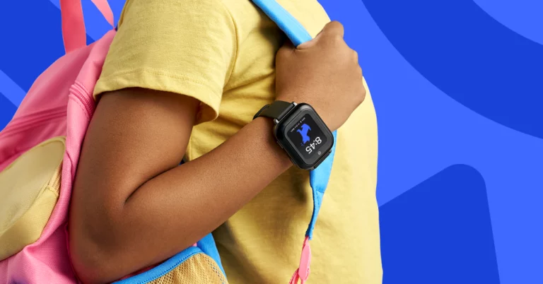 kid wearing a smart watch