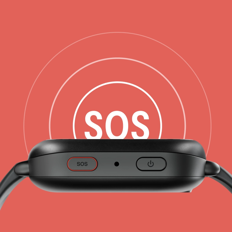 SOS emergency button on the Bark Watch