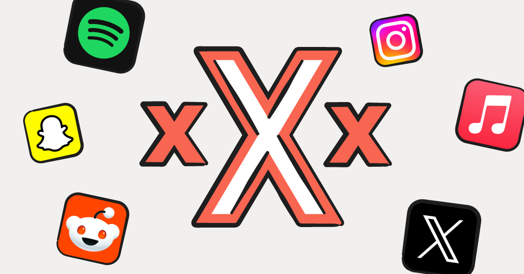 illustrated X with popular app logos around it