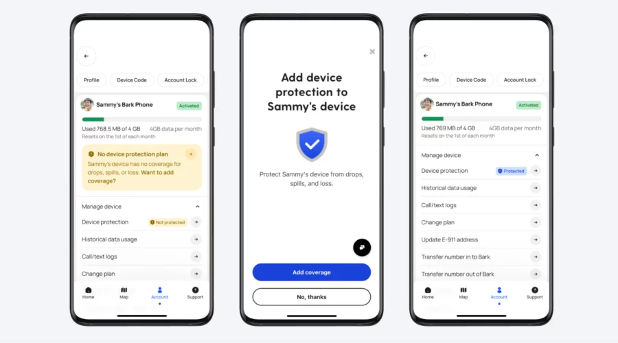 device protection screens