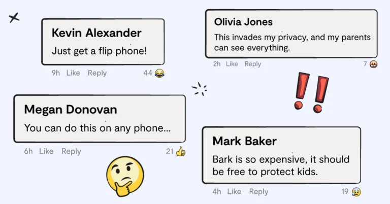 illustrated social media comments