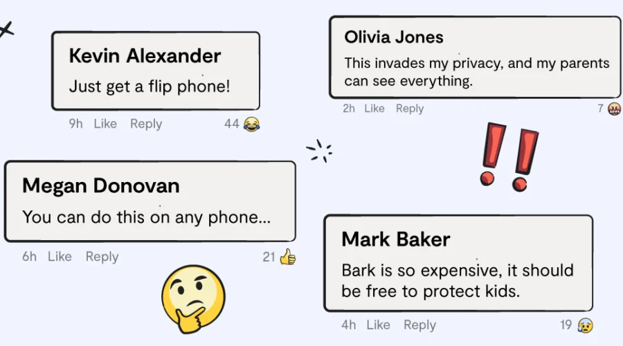illustrated social media comments