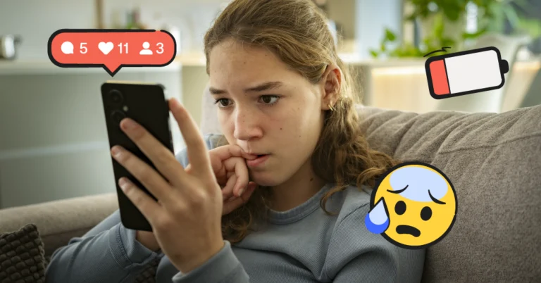 teen girl on a smartphone