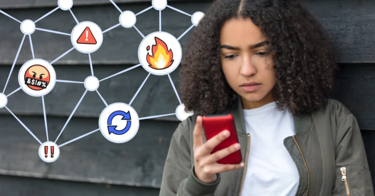 teen girl on her smartphone