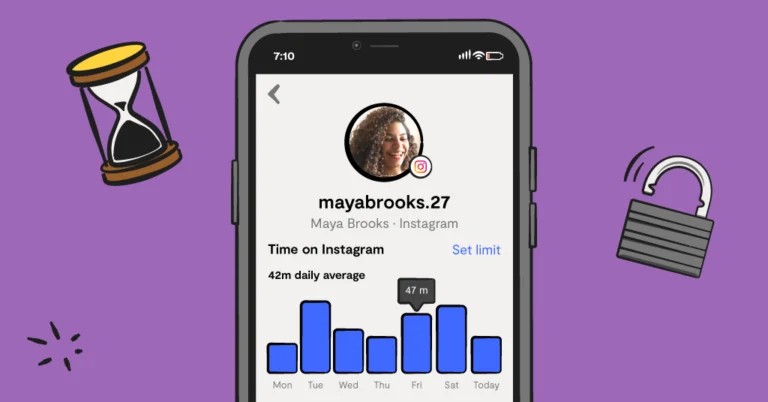 illustration of instagram's account on a smartphone