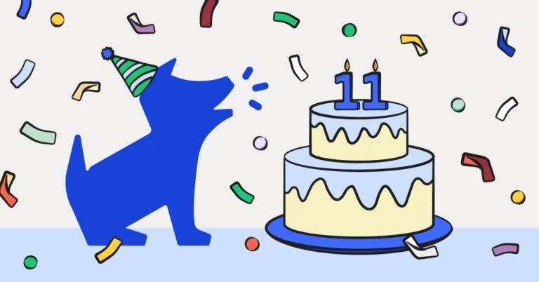 bark logo next to a birthday cake